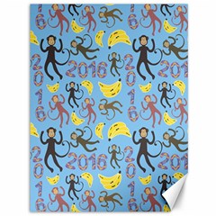 Cute Monkeys Seamless Pattern Canvas 36  X 48   by Simbadda