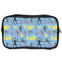 Cute Monkeys Seamless Pattern Toiletries Bags by Simbadda