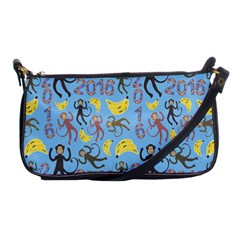 Cute Monkeys Seamless Pattern Shoulder Clutch Bags by Simbadda