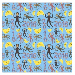 Cute Monkeys Seamless Pattern Large Satin Scarf (square) by Simbadda