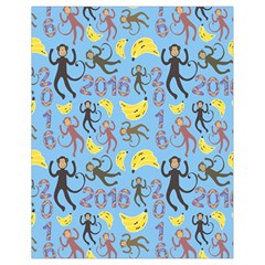 Cute Monkeys Seamless Pattern Drawstring Bag (small)