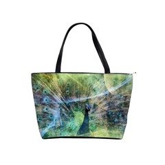 Digitally Painted Abstract Style Watercolour Painting Of A Peacock Shoulder Handbags by Simbadda