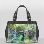 Digitally Painted Abstract Style Watercolour Painting Of A Peacock Office Handbags Front