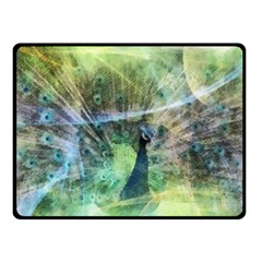 Digitally Painted Abstract Style Watercolour Painting Of A Peacock Fleece Blanket (small) by Simbadda