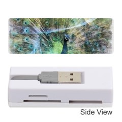 Digitally Painted Abstract Style Watercolour Painting Of A Peacock Memory Card Reader (stick)  by Simbadda