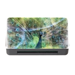 Digitally Painted Abstract Style Watercolour Painting Of A Peacock Memory Card Reader With Cf by Simbadda