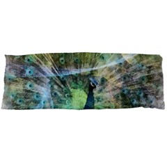 Digitally Painted Abstract Style Watercolour Painting Of A Peacock Body Pillow Case Dakimakura (two Sides) by Simbadda