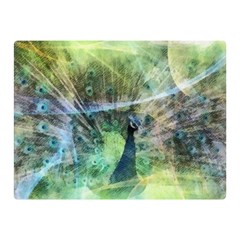 Digitally Painted Abstract Style Watercolour Painting Of A Peacock Double Sided Flano Blanket (mini)  by Simbadda