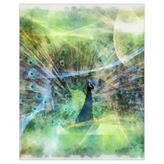 Digitally Painted Abstract Style Watercolour Painting Of A Peacock Drawstring Bag (small) by Simbadda