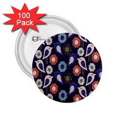 Cute Birds Pattern 2 25  Buttons (100 Pack)  by Simbadda