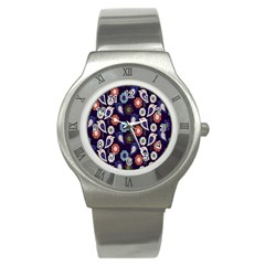 Cute Birds Pattern Stainless Steel Watch by Simbadda