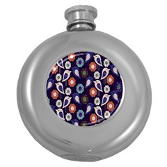 Cute Birds Pattern Round Hip Flask (5 Oz) by Simbadda