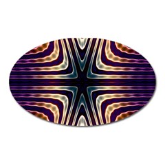 Colorful Seamless Vibrant Pattern Oval Magnet by Simbadda