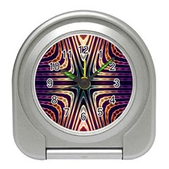 Colorful Seamless Vibrant Pattern Travel Alarm Clocks by Simbadda