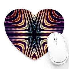 Colorful Seamless Vibrant Pattern Heart Mousepads by Simbadda