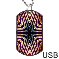 Colorful Seamless Vibrant Pattern Dog Tag Usb Flash (two Sides) by Simbadda