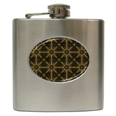 Seamless Symmetry Pattern Hip Flask (6 Oz) by Simbadda