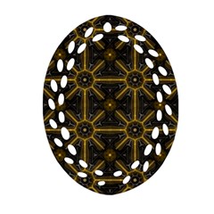 Seamless Symmetry Pattern Oval Filigree Ornament (two Sides) by Simbadda