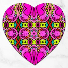 Love Hearths Colourful Abstract Background Design Jigsaw Puzzle (heart) by Simbadda