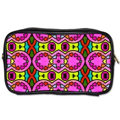 Love Hearths Colourful Abstract Background Design Toiletries Bags by Simbadda