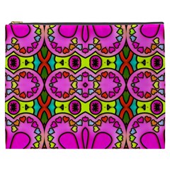 Love Hearths Colourful Abstract Background Design Cosmetic Bag (xxxl)  by Simbadda