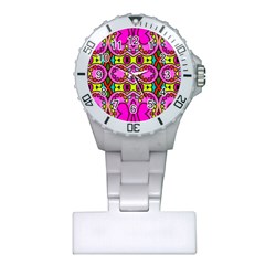 Love Hearths Colourful Abstract Background Design Plastic Nurses Watch by Simbadda