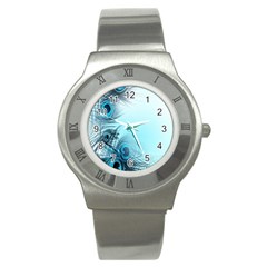 Feathery Background Stainless Steel Watch by Simbadda