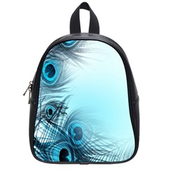 Feathery Background School Bags (small)  by Simbadda