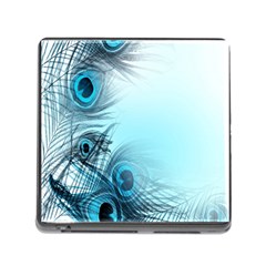 Feathery Background Memory Card Reader (square) by Simbadda