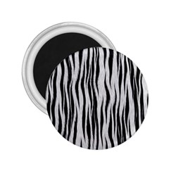 Black White Seamless Fur Pattern 2 25  Magnets by Simbadda