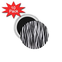 Black White Seamless Fur Pattern 1 75  Magnets (10 Pack)  by Simbadda