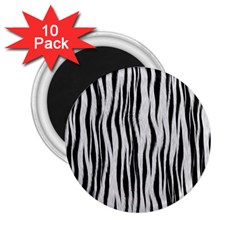 Black White Seamless Fur Pattern 2 25  Magnets (10 Pack)  by Simbadda