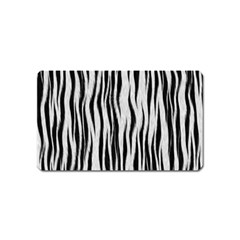 Black White Seamless Fur Pattern Magnet (name Card) by Simbadda