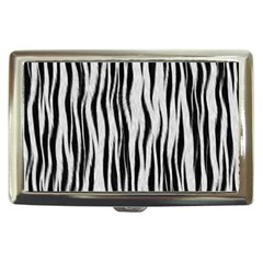 Black White Seamless Fur Pattern Cigarette Money Cases by Simbadda