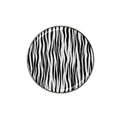 Black White Seamless Fur Pattern Hat Clip Ball Marker (4 Pack) by Simbadda