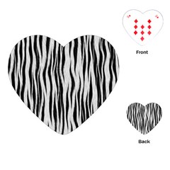 Black White Seamless Fur Pattern Playing Cards (heart)  by Simbadda