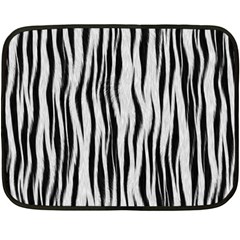 Black White Seamless Fur Pattern Double Sided Fleece Blanket (mini) 