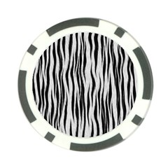 Black White Seamless Fur Pattern Poker Chip Card Guard (10 Pack) by Simbadda