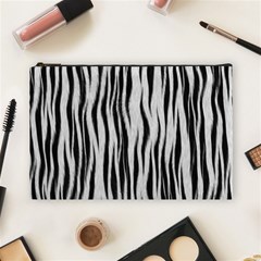 Black White Seamless Fur Pattern Cosmetic Bag (large)  by Simbadda