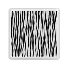 Black White Seamless Fur Pattern Memory Card Reader (square)  by Simbadda