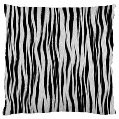 Black White Seamless Fur Pattern Large Cushion Case (two Sides) by Simbadda