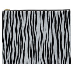 Black White Seamless Fur Pattern Cosmetic Bag (xxxl)  by Simbadda