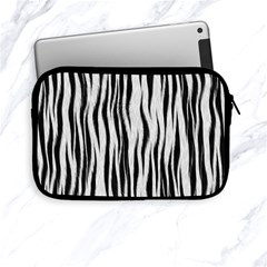 Black White Seamless Fur Pattern Apple Ipad Mini Zipper Cases by Simbadda