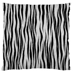 Black White Seamless Fur Pattern Standard Flano Cushion Case (one Side) by Simbadda