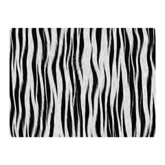 Black White Seamless Fur Pattern Double Sided Flano Blanket (mini)  by Simbadda