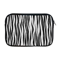 Black White Seamless Fur Pattern Apple Macbook Pro 17  Zipper Case by Simbadda