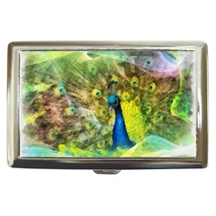 Peacock Digital Painting Cigarette Money Cases by Simbadda