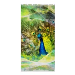 Peacock Digital Painting Shower Curtain 36  X 72  (stall)  by Simbadda