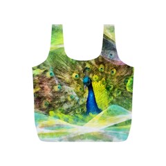 Peacock Digital Painting Full Print Recycle Bags (s)  by Simbadda