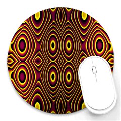 Vibrant Pattern Round Mousepads